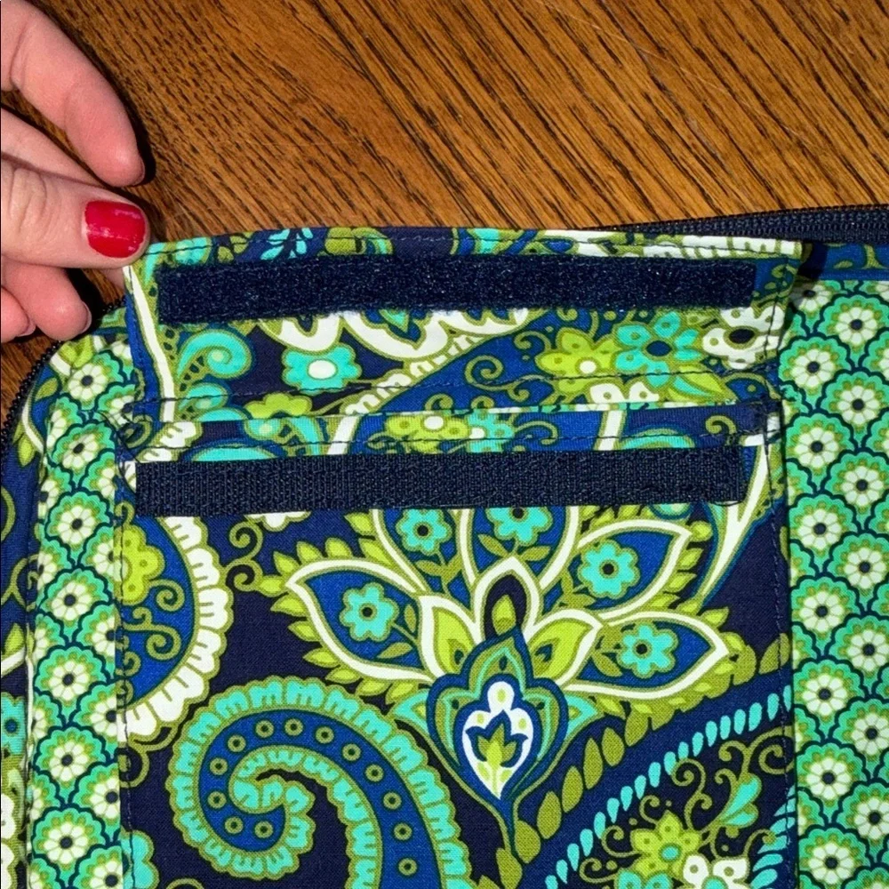 Vera Bradley Blue and Green Paisley Laptop Bag